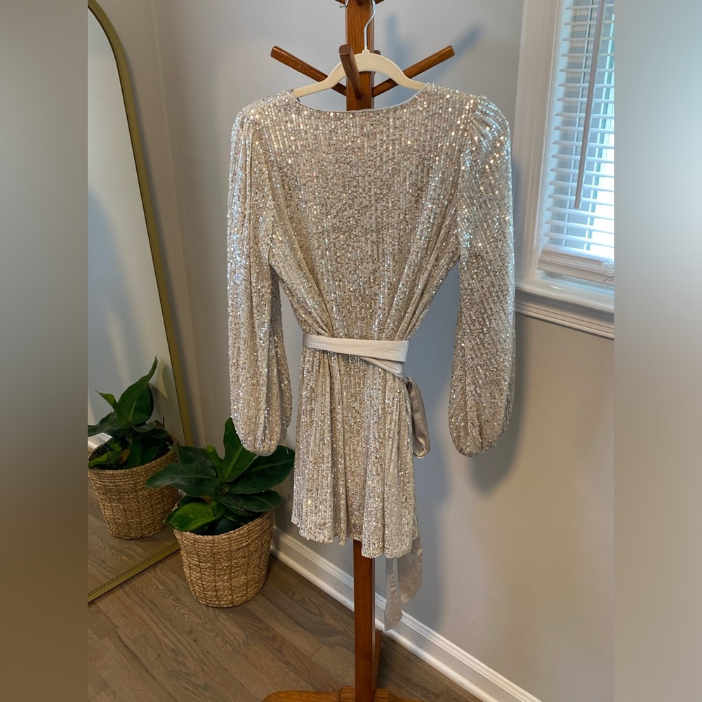 Sequence Wrap Dress - image 4
